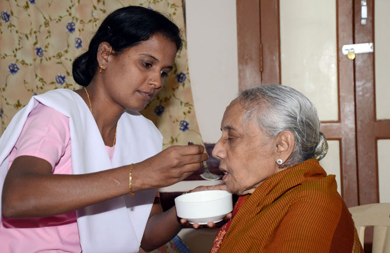Elderly resident at SEESHA home